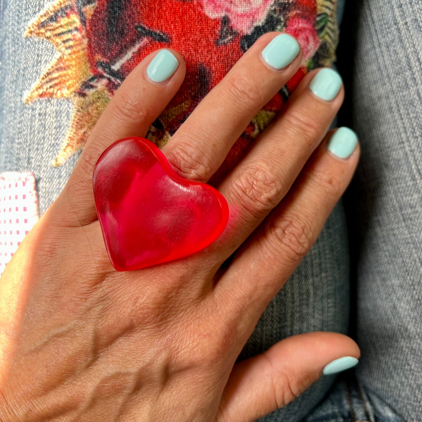 1 ANILLO Corazón ♥️ en Resina Especial