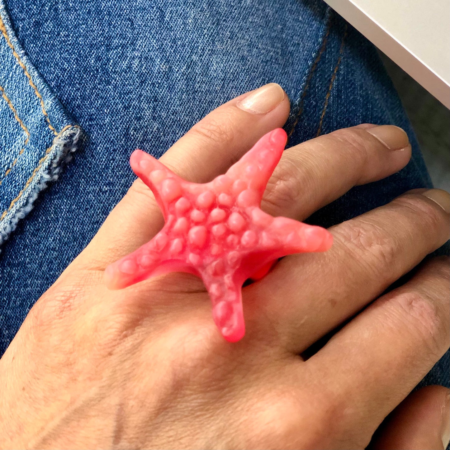 1 ANILLO Estrella de mar ⭐️ en Resina Especial