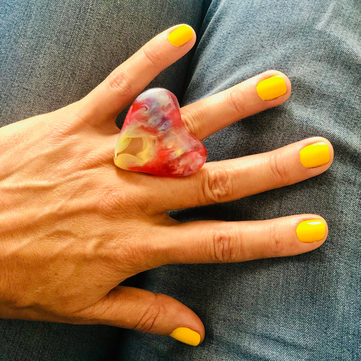 1 ANILLO Corazón ♥️ en Resina Especial