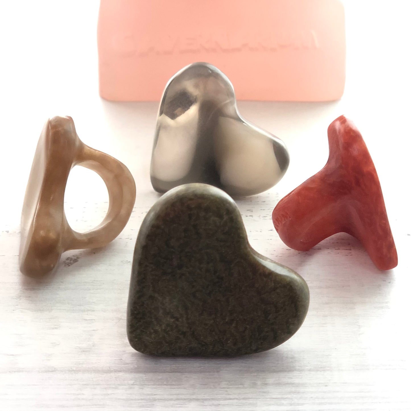 1 ANILLO Corazón ♥️ en Resina Especial