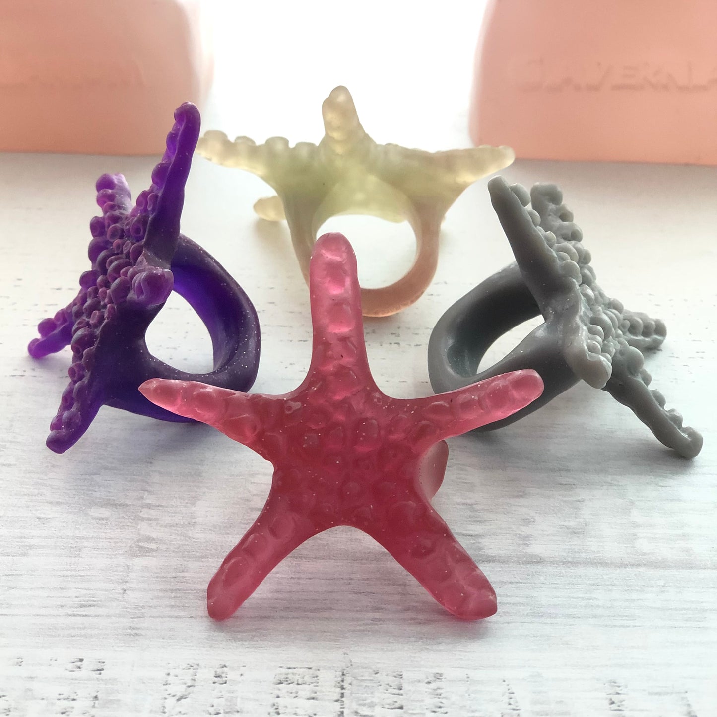 1 ANILLO Estrella de mar ⭐️ en Resina Especial