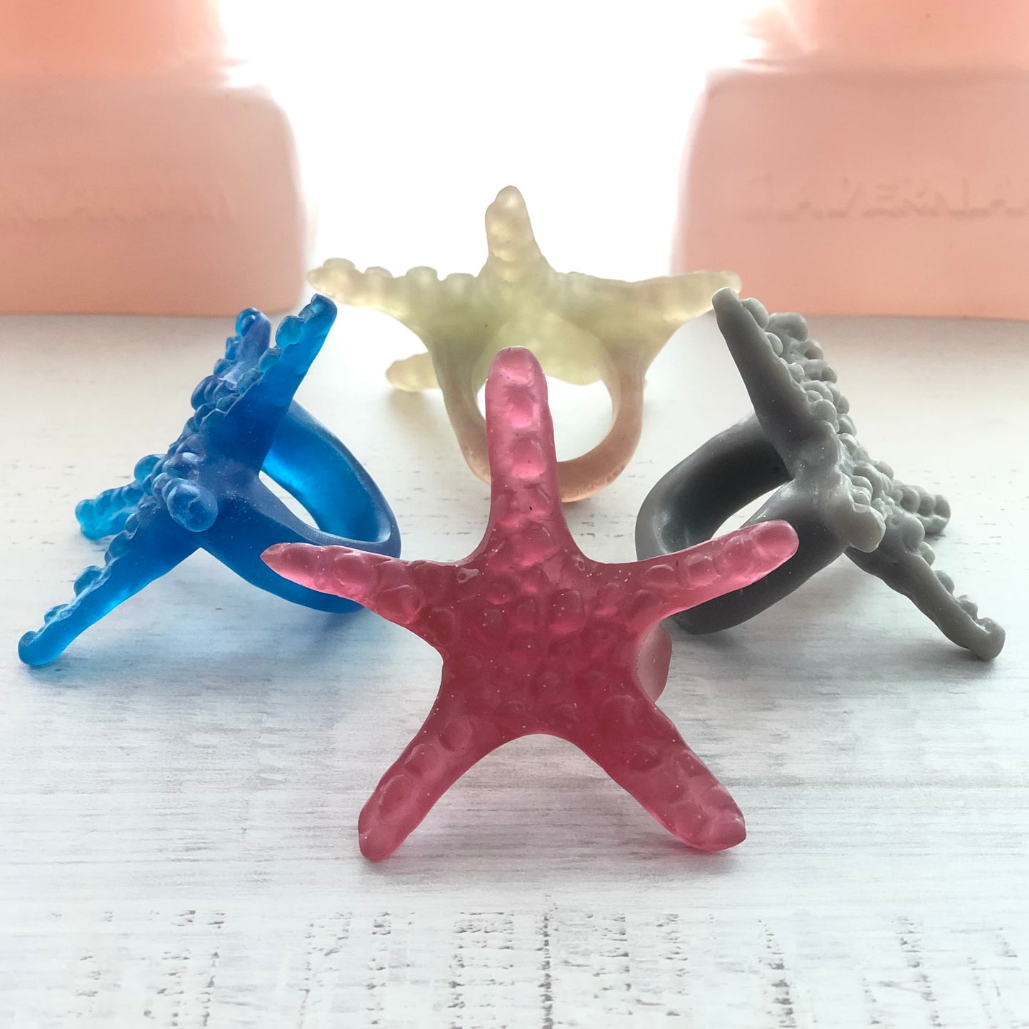 1 ANILLO Estrella de mar ⭐️ en Resina Especial