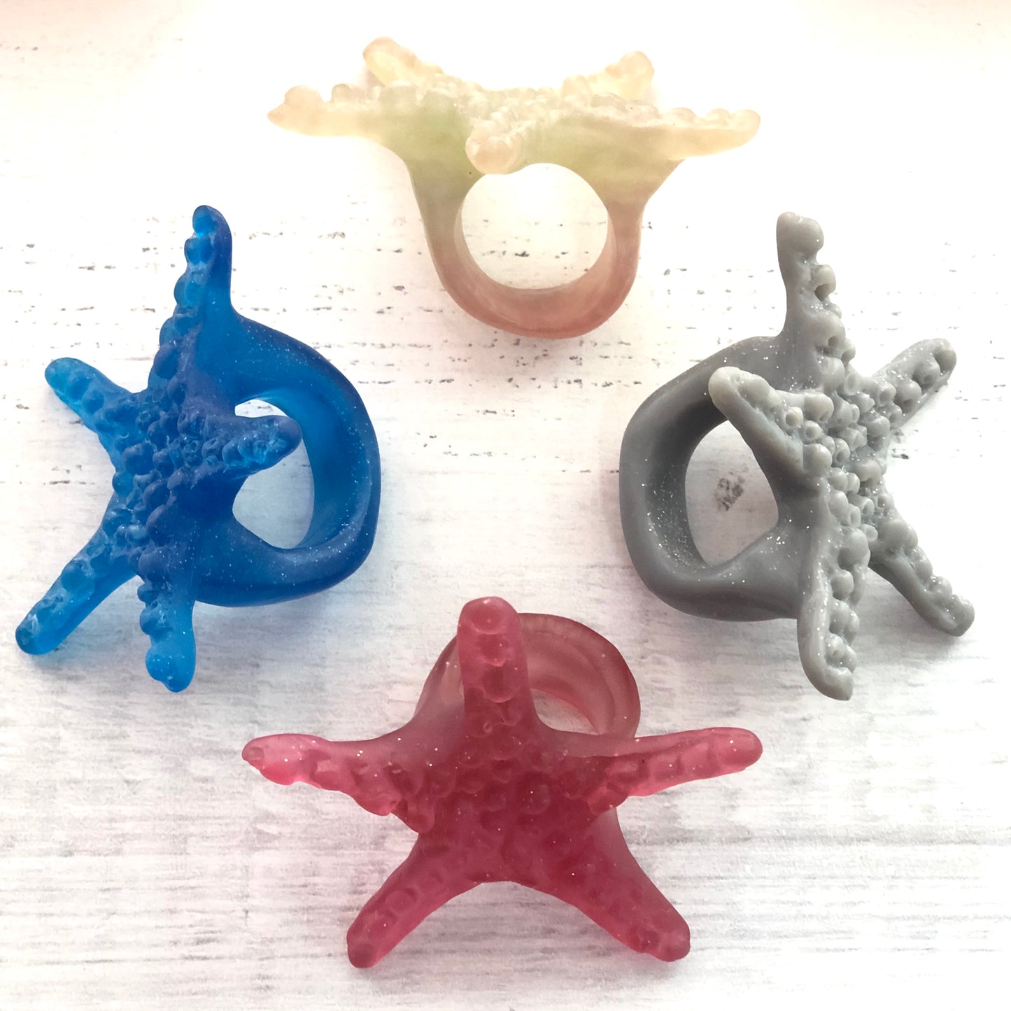 1 ANILLO Estrella de mar ⭐️ en Resina Especial