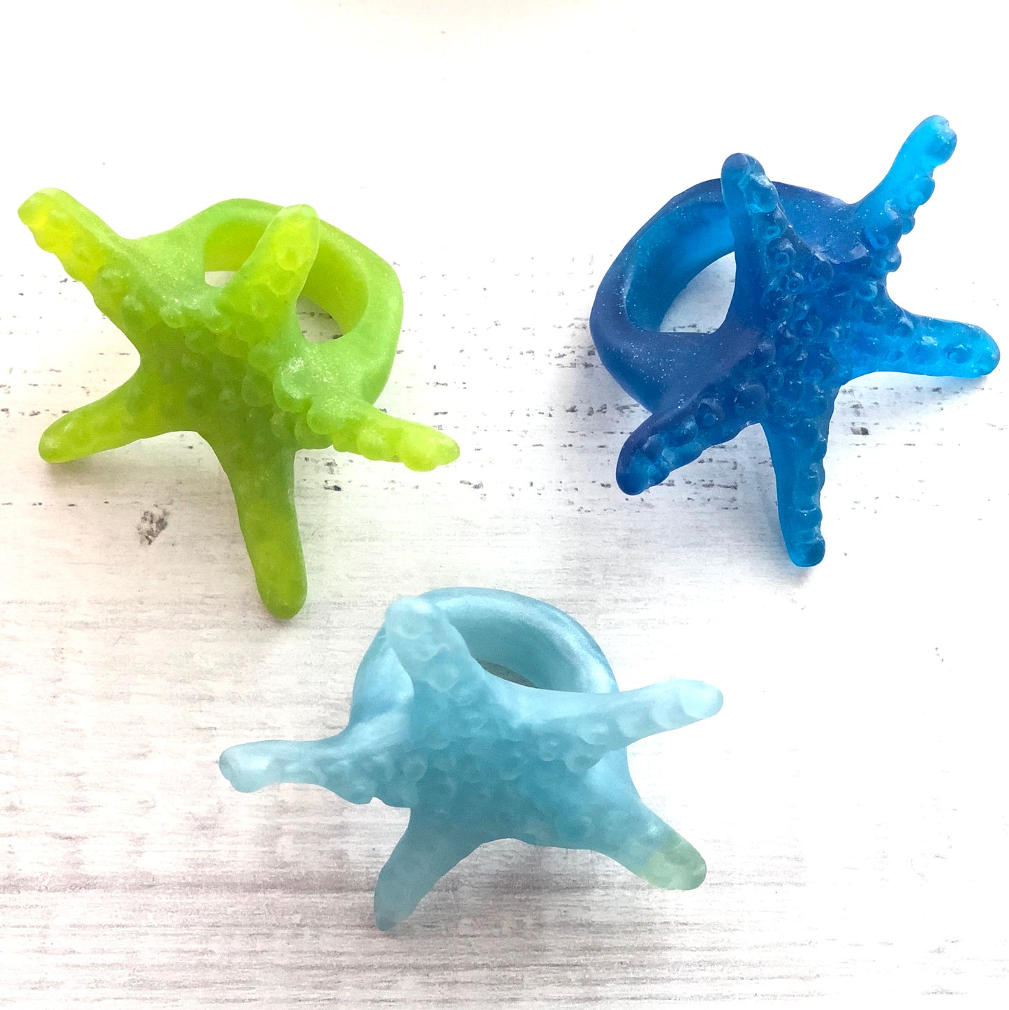 1 ANILLO Estrella de mar ⭐️ en Resina Especial