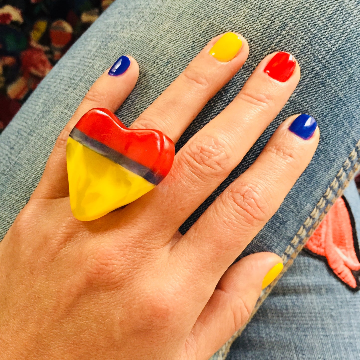 1 ANILLO Corazón ♥️ en Resina Especial