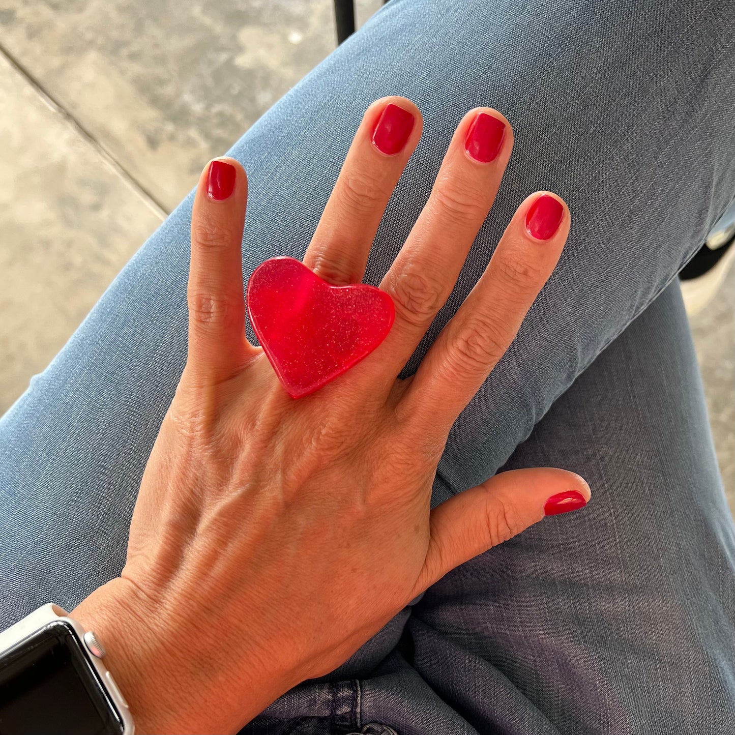 1 ANILLO Corazón ♥️ en Resina Especial