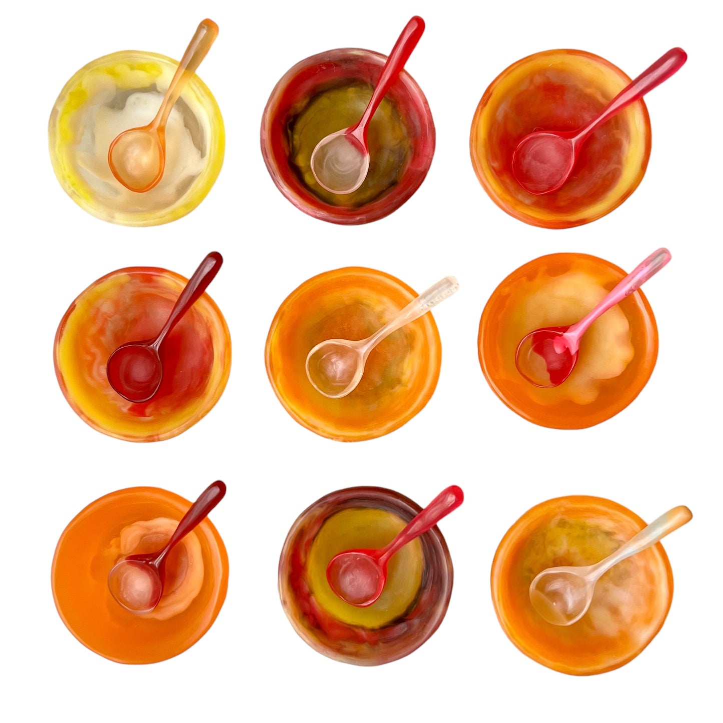 1 TAZA Pequeña 🥣 1 Cucharita en Resina Especial 150 ml