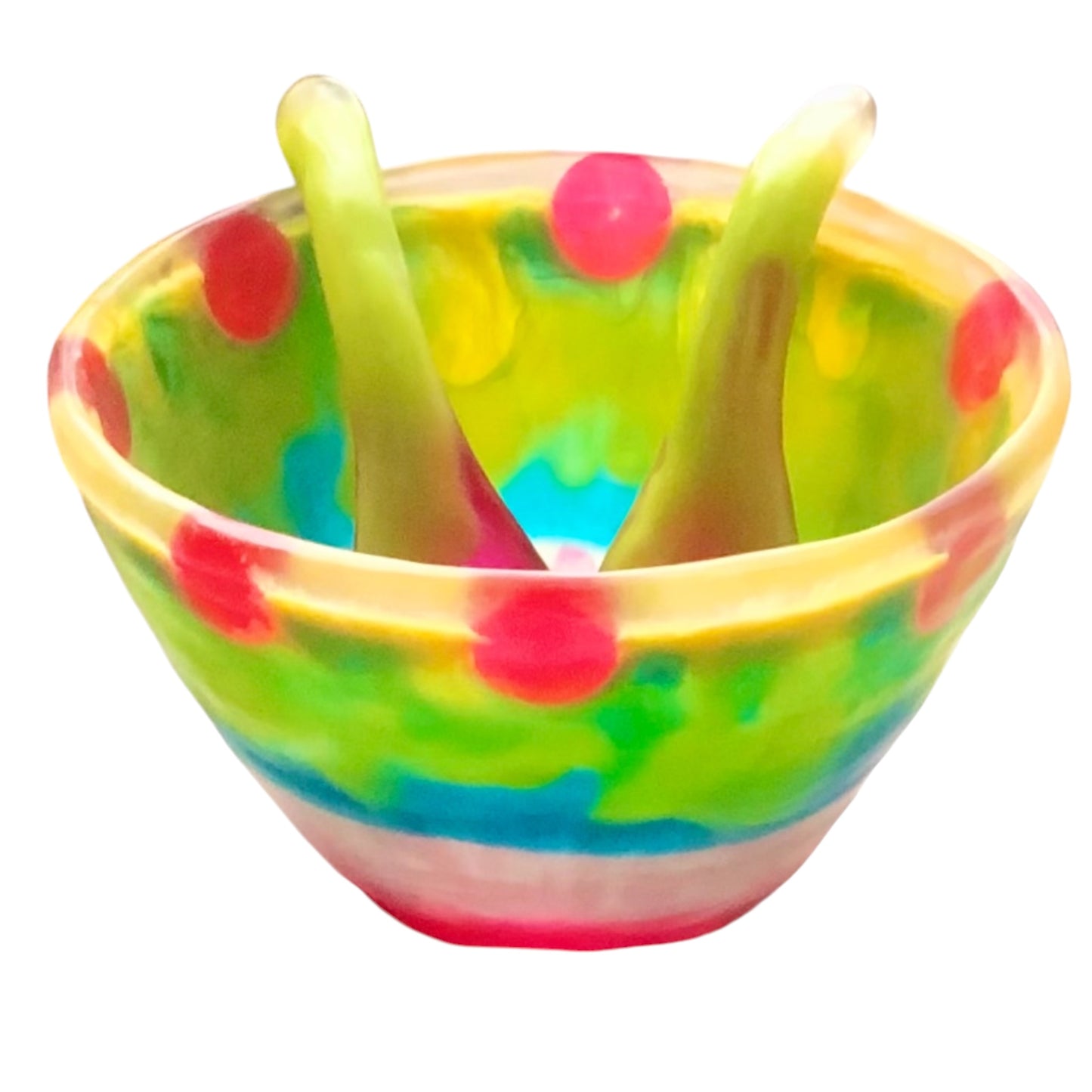 1 TAZA Gigante 🥗 1 juego de Cucharones para servir en Resina Especial 2,5 L