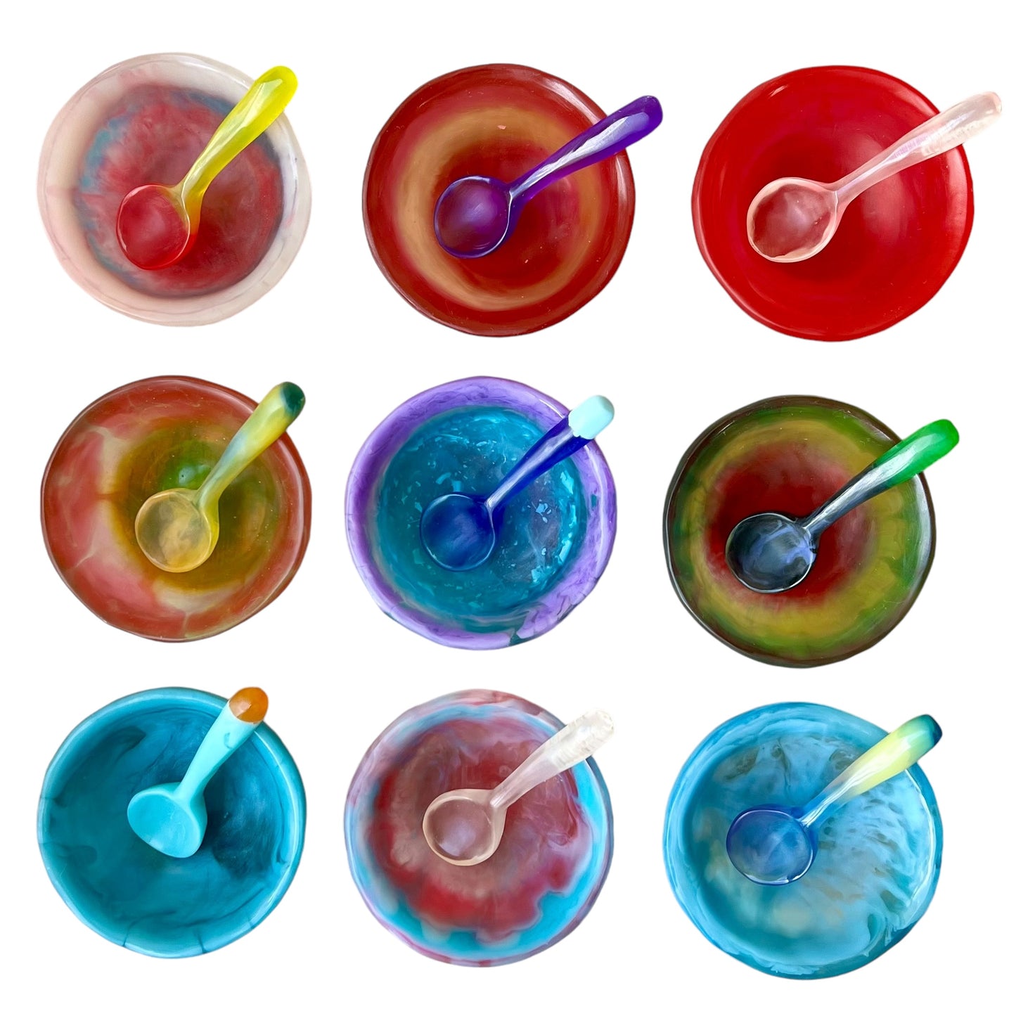 1 TAZA Mediana 🥣 1 Cucharita en Resina Especial 250 ml