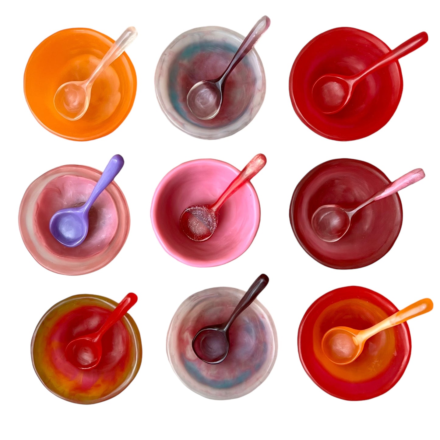 1 TAZA Pequeña 🥣 1 Cucharita en Resina Especial 150 ml