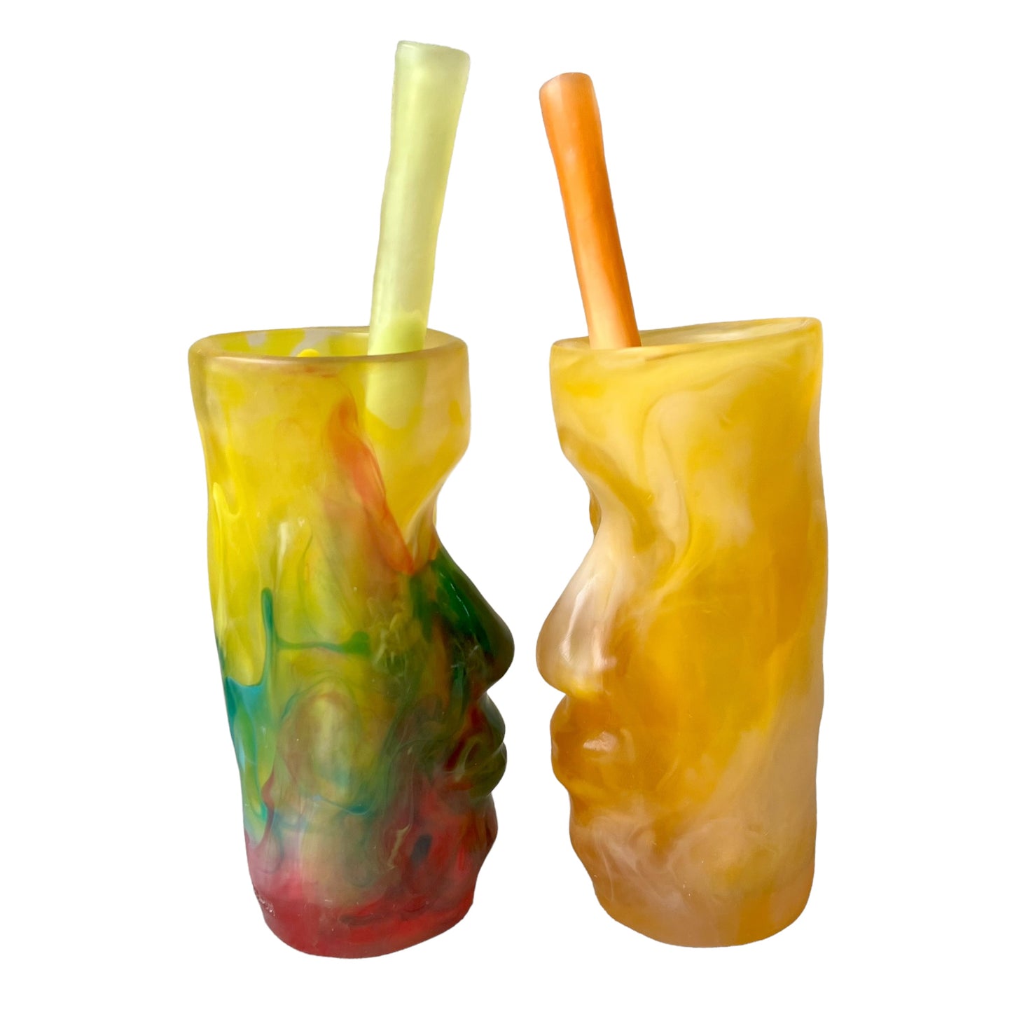 1 VASO Tiki 🗿 Pitillo ecologico en Resina Especial 250 ml.