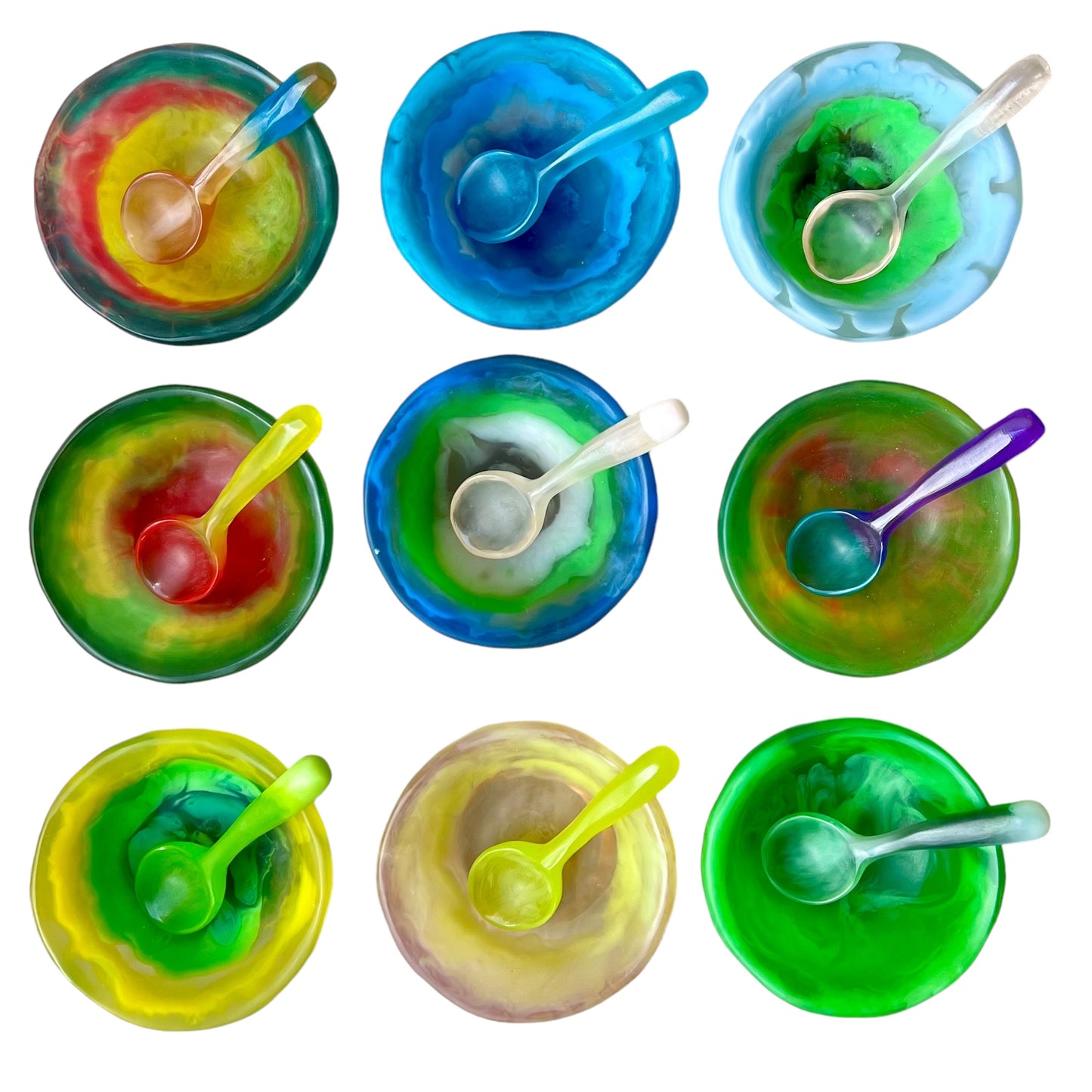 1 TAZA Mediana 🥣 1 Cucharita en Resina Especial 250 ml