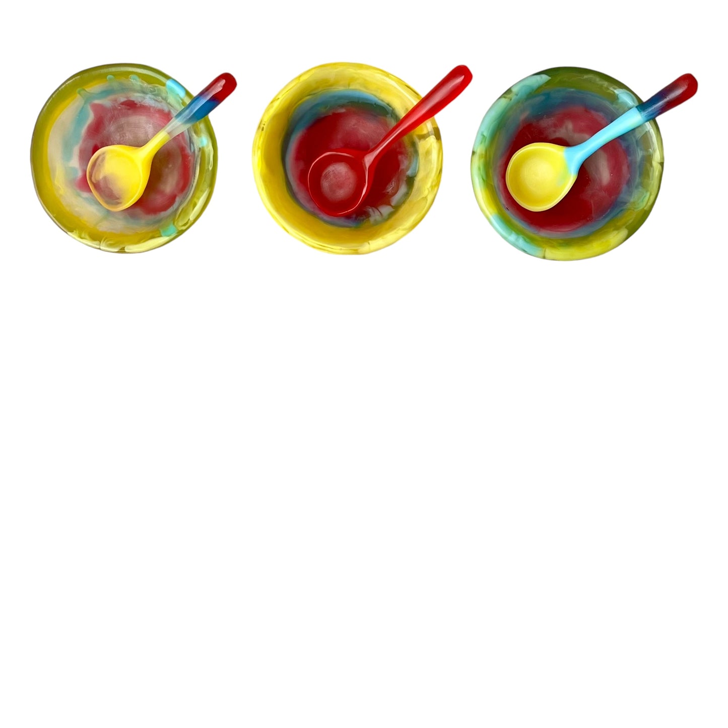 1 TAZA Pequeña 🥣 1 Cucharita en Resina Especial 150 ml