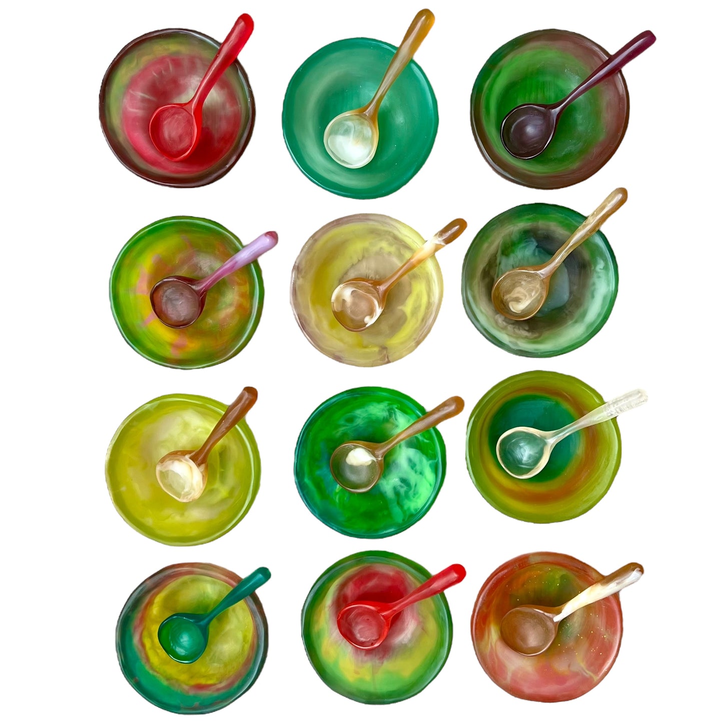 1 TAZA Pequeña 🥣 1 Cucharita en Resina Especial 150 ml