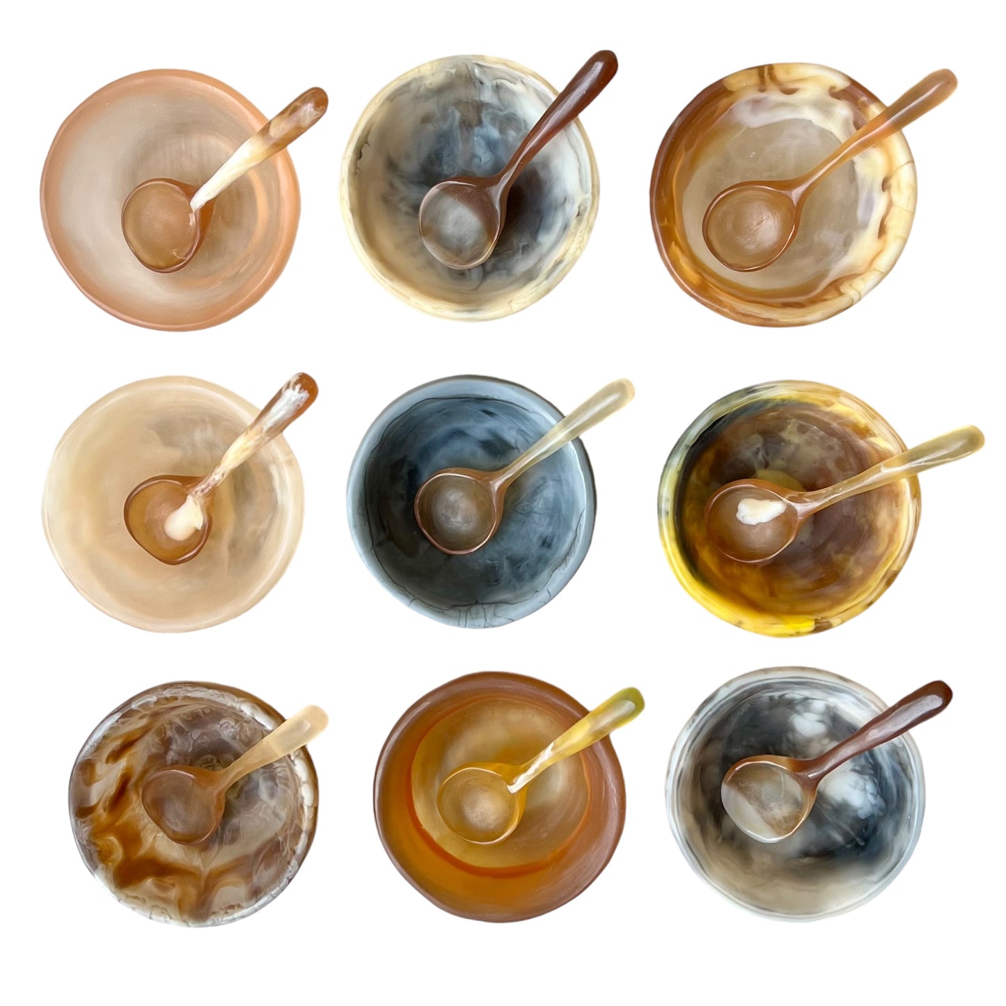 1 TAZA Pequeña 🥣 1 Cucharita en Resina Especial 150 ml