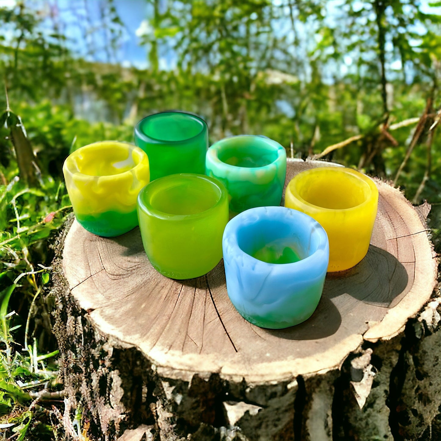 2 SHOTS bajos 🍶 en Resina Especial 50 ml.