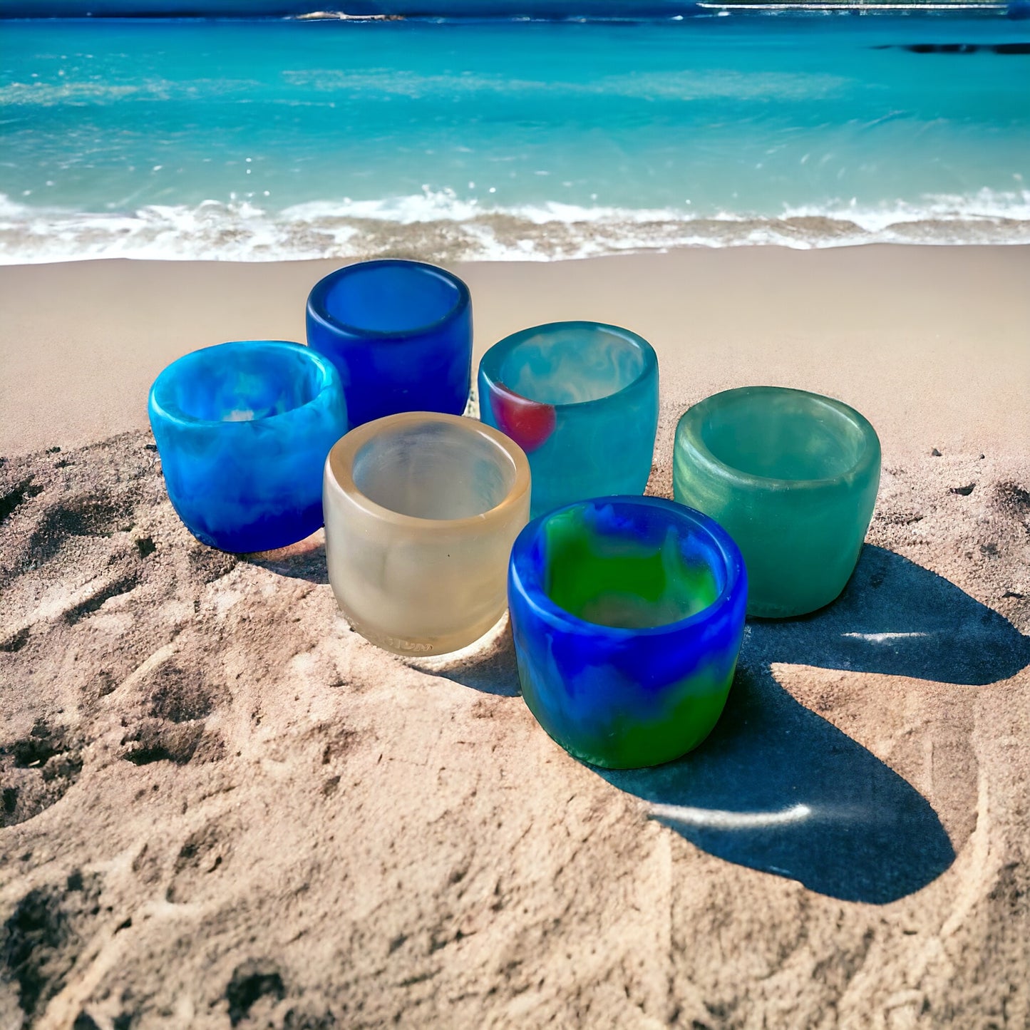 2 SHOTS bajos 🍶 en Resina Especial 50 ml.