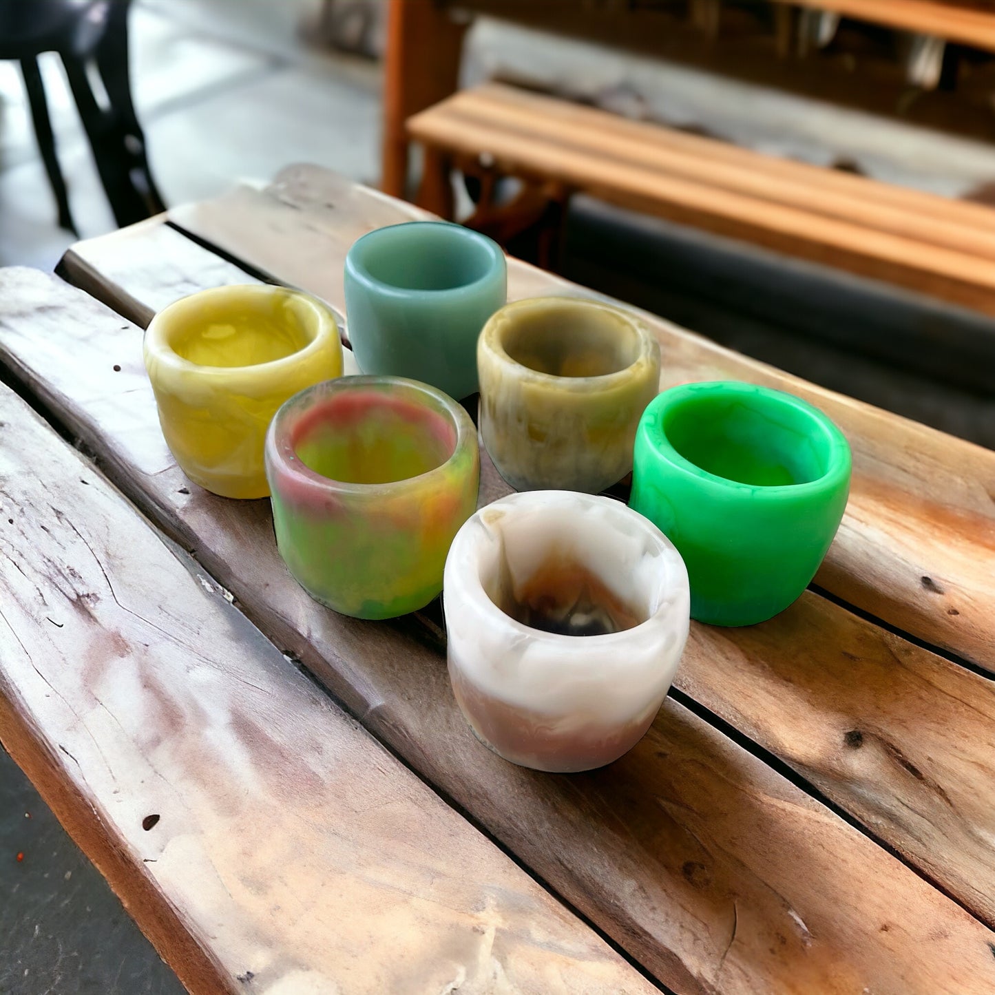 2 SHOTS bajos 🍶 en Resina Especial 50 ml.