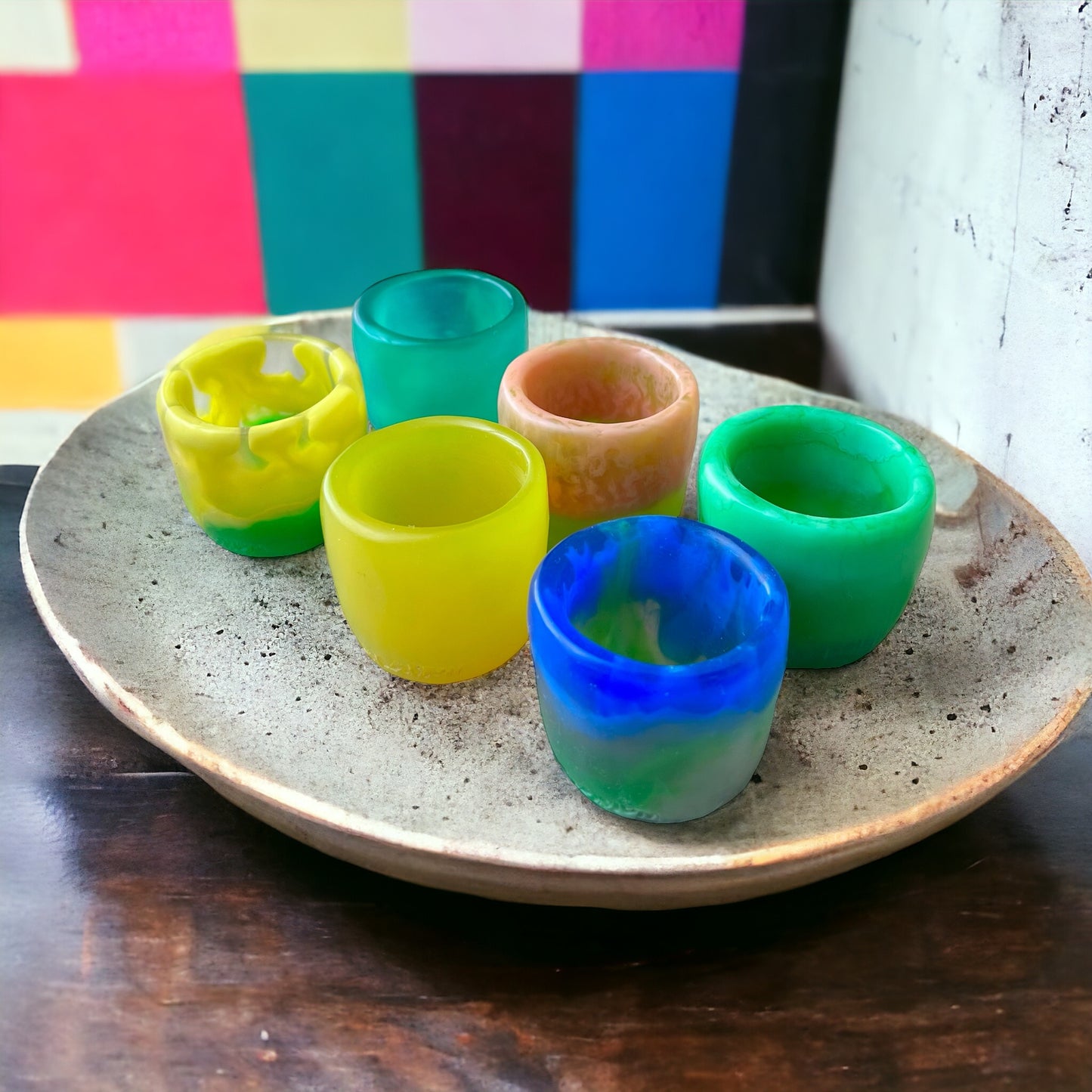 2 SHOTS bajos 🍶 en Resina Especial 50 ml.