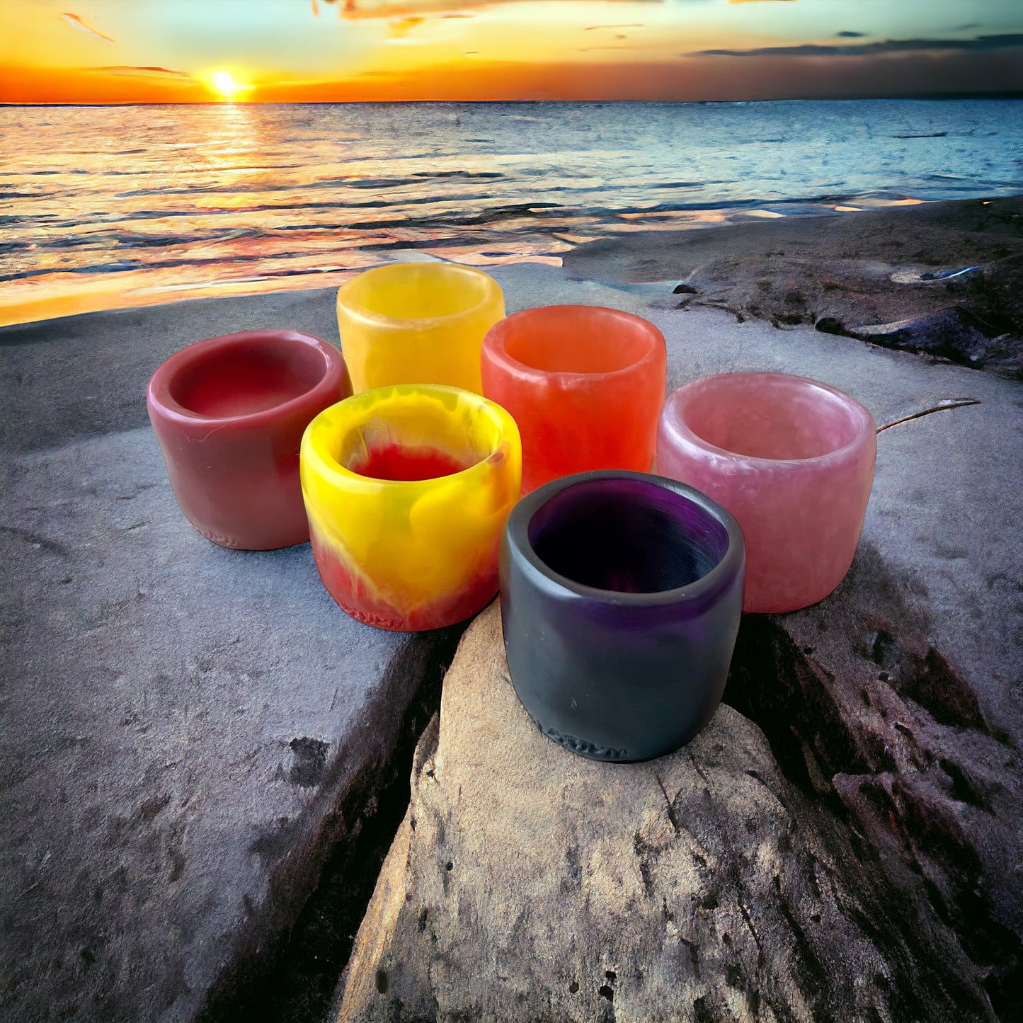 2 SHOTS bajos 🍶 en Resina Especial 50 ml.