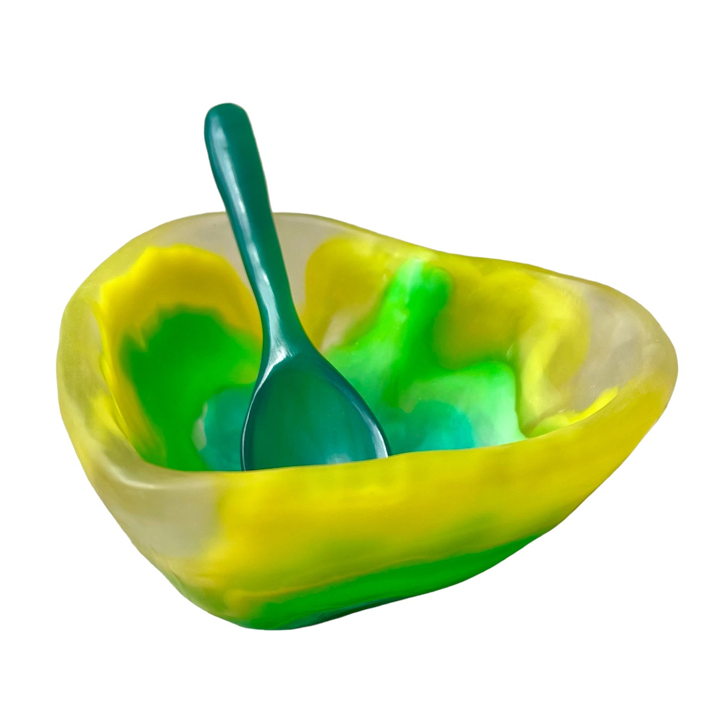 1 TAZA Corazón ♥️ 1 Cuchara Larga en Resina Especial 400 ml.