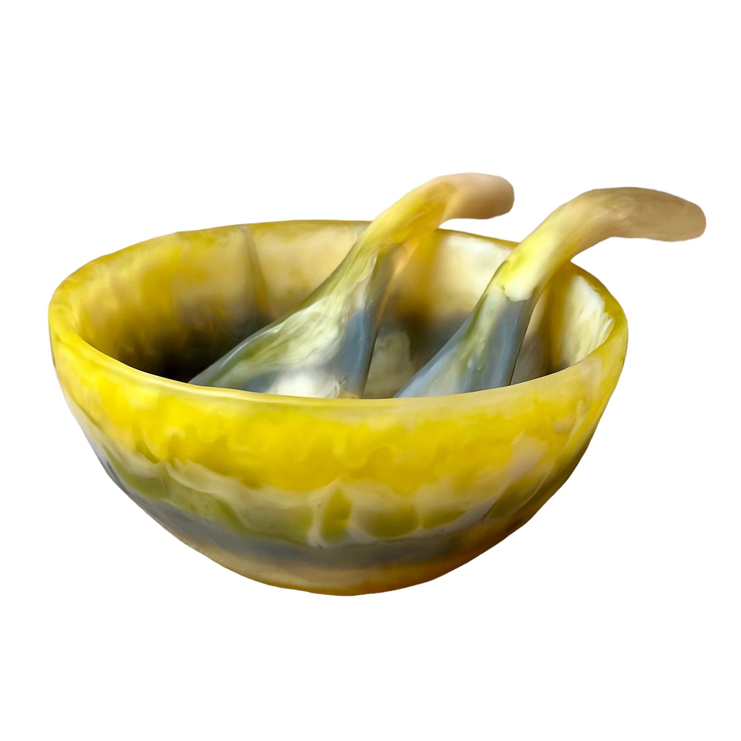 1 TAZA Grande 🥗 1 juego de Cucharones para servir en Resina Especial