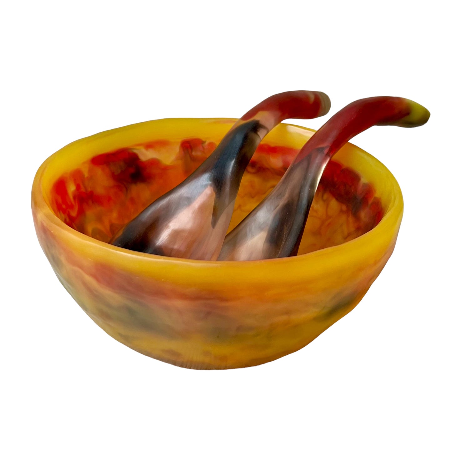 1 TAZA Grande 🥗 1 juego de Cucharones para servir en Resina Especial