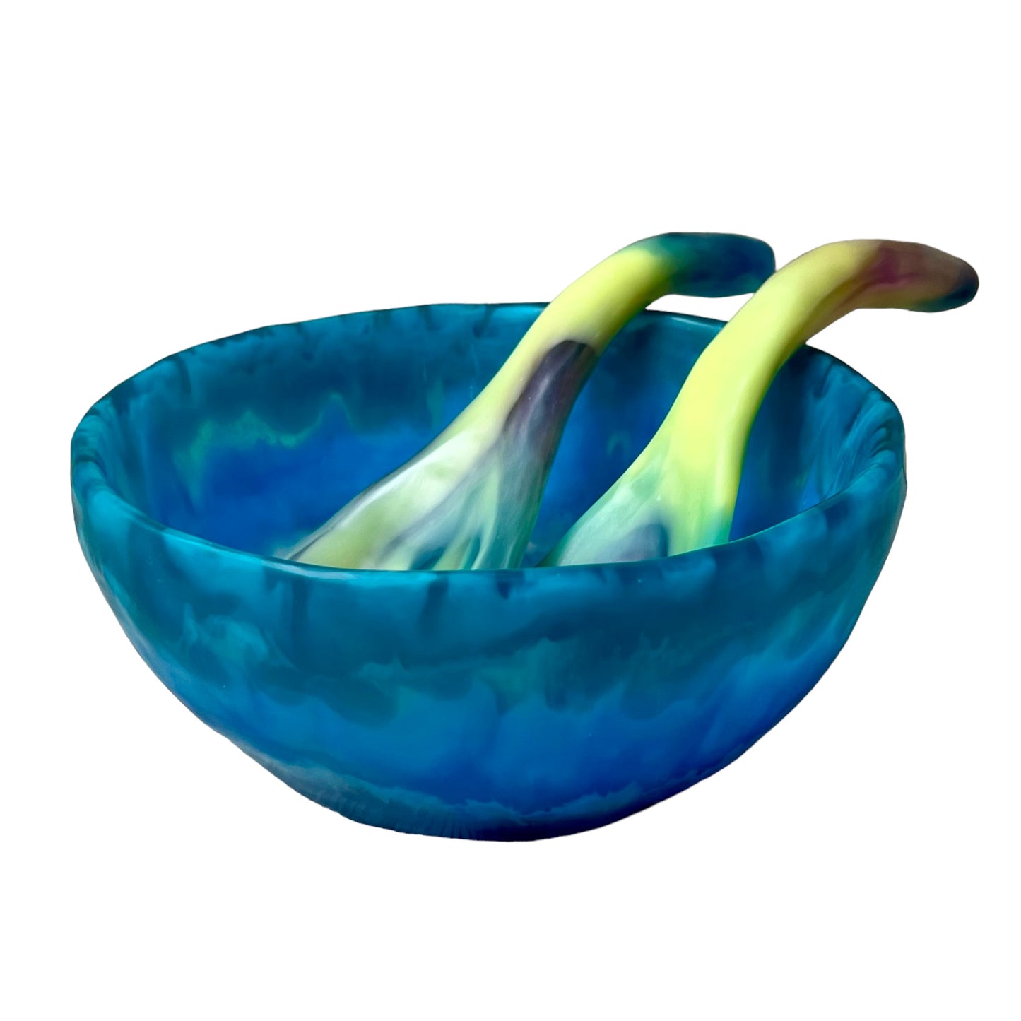 1 TAZA Grande 🥗 1 juego de Cucharones para servir en Resina Especial