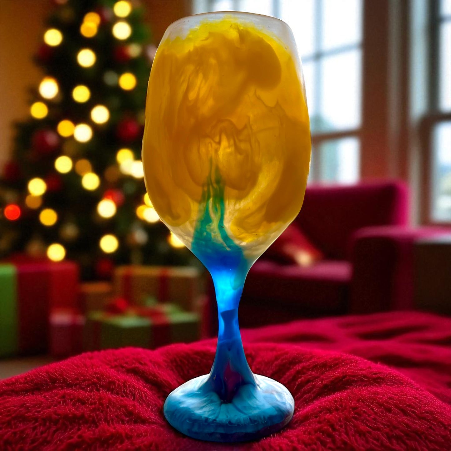 1 COPA de VINO 🍷 Grande en Resina Especial 375 ml.