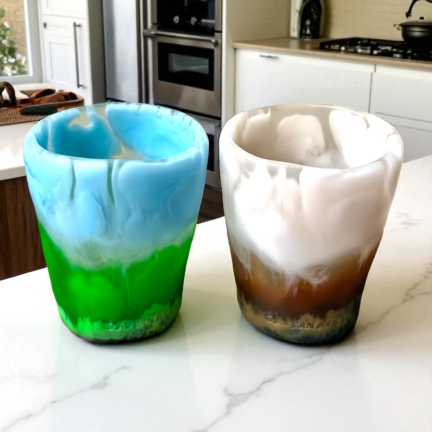 1 VASO redondo BAJO 🥛 en Resina Especial 250 ml.