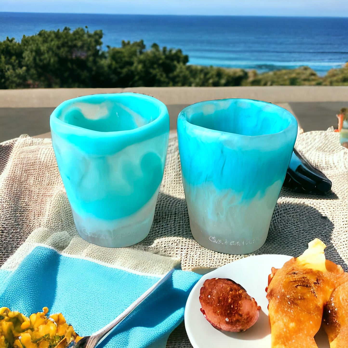 1 VASO redondo BAJO 🥛 en Resina Especial 250 ml.