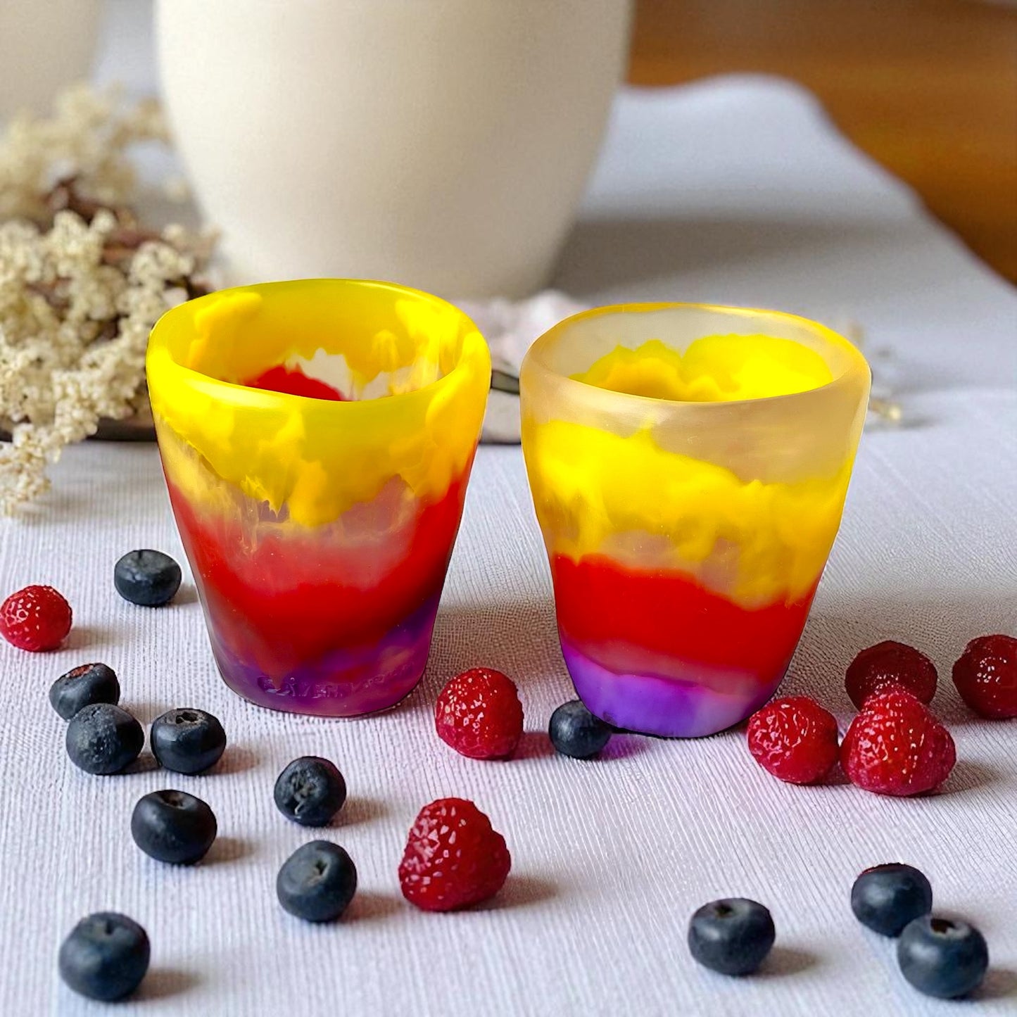 1 VASO redondo BAJO 🥛 en Resina Especial 250 ml.