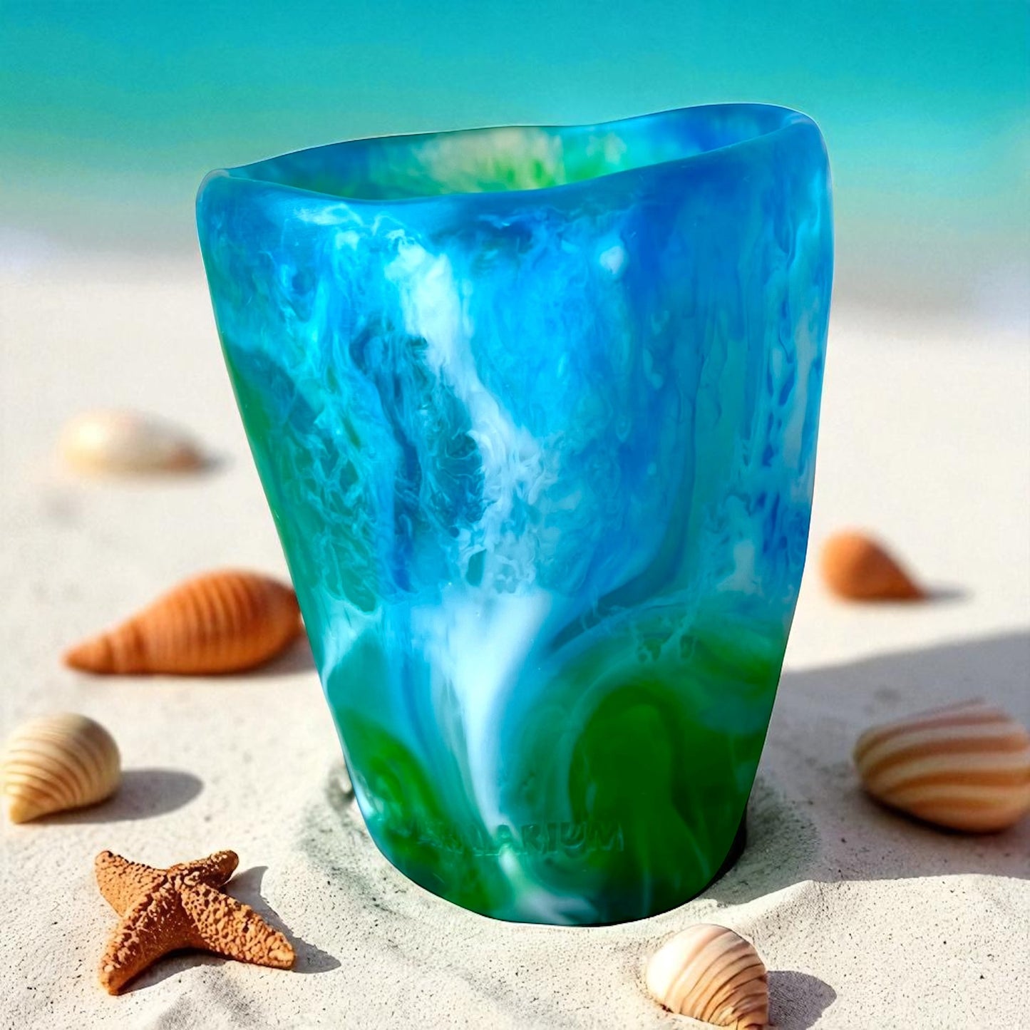 1 VASO redondo BAJO 🥛 en Resina Especial 250 ml.