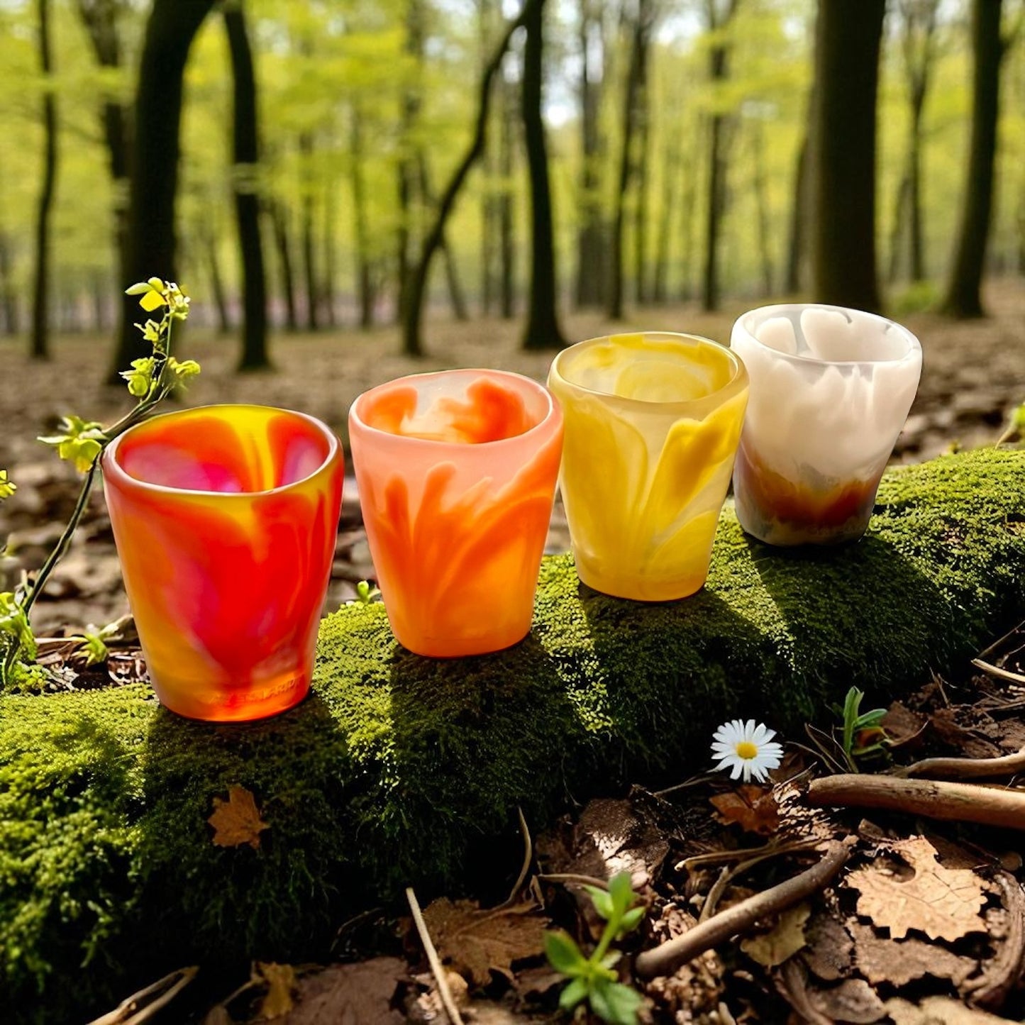 1 VASO redondo BAJO 🥛 en Resina Especial 250 ml.