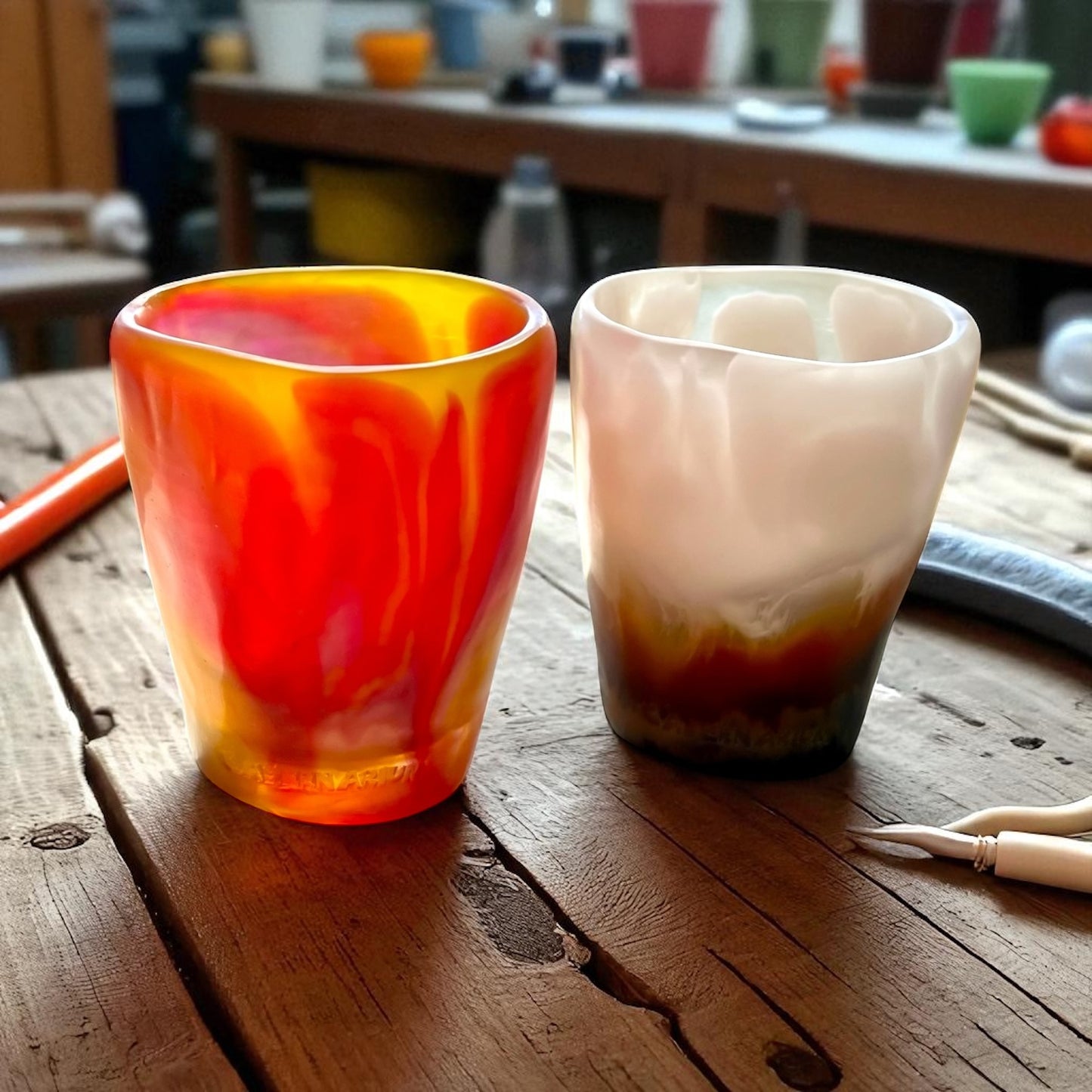 1 VASO redondo BAJO 🥛 en Resina Especial 250 ml.