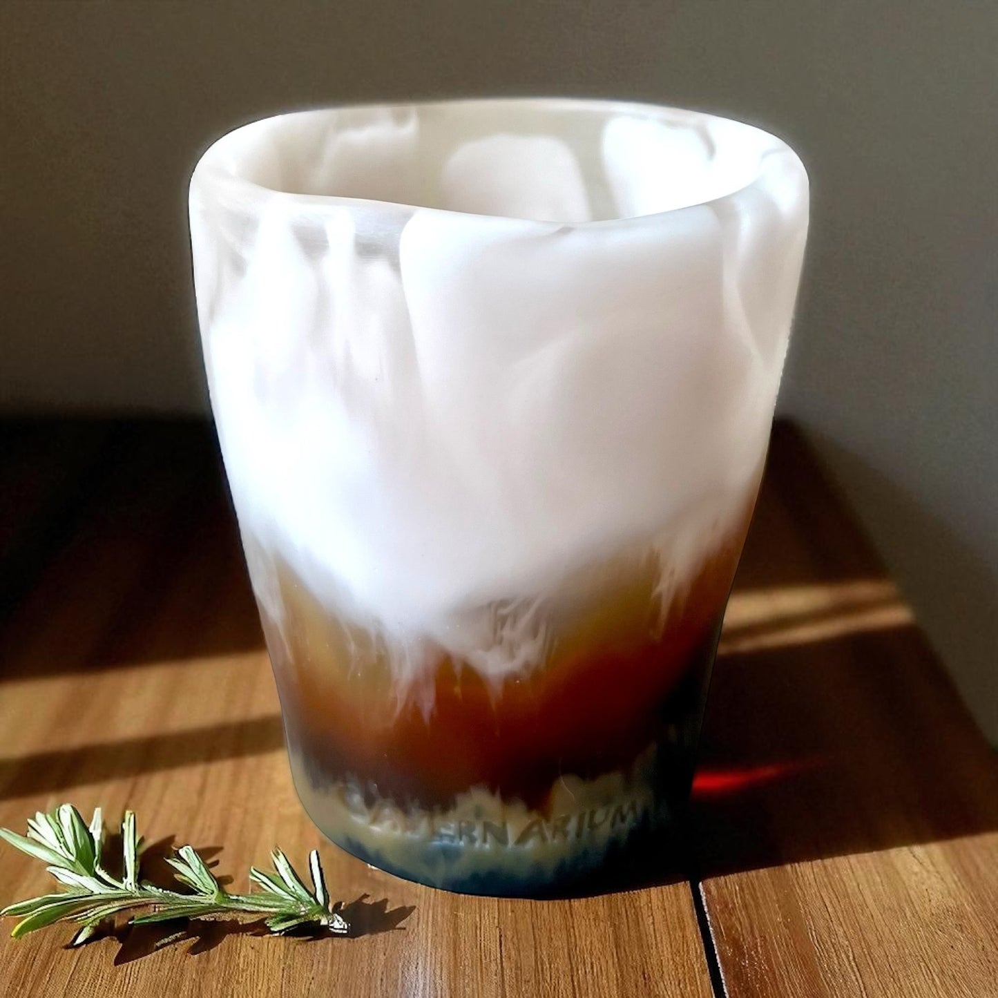 1 VASO redondo BAJO 🥛 en Resina Especial 250 ml.