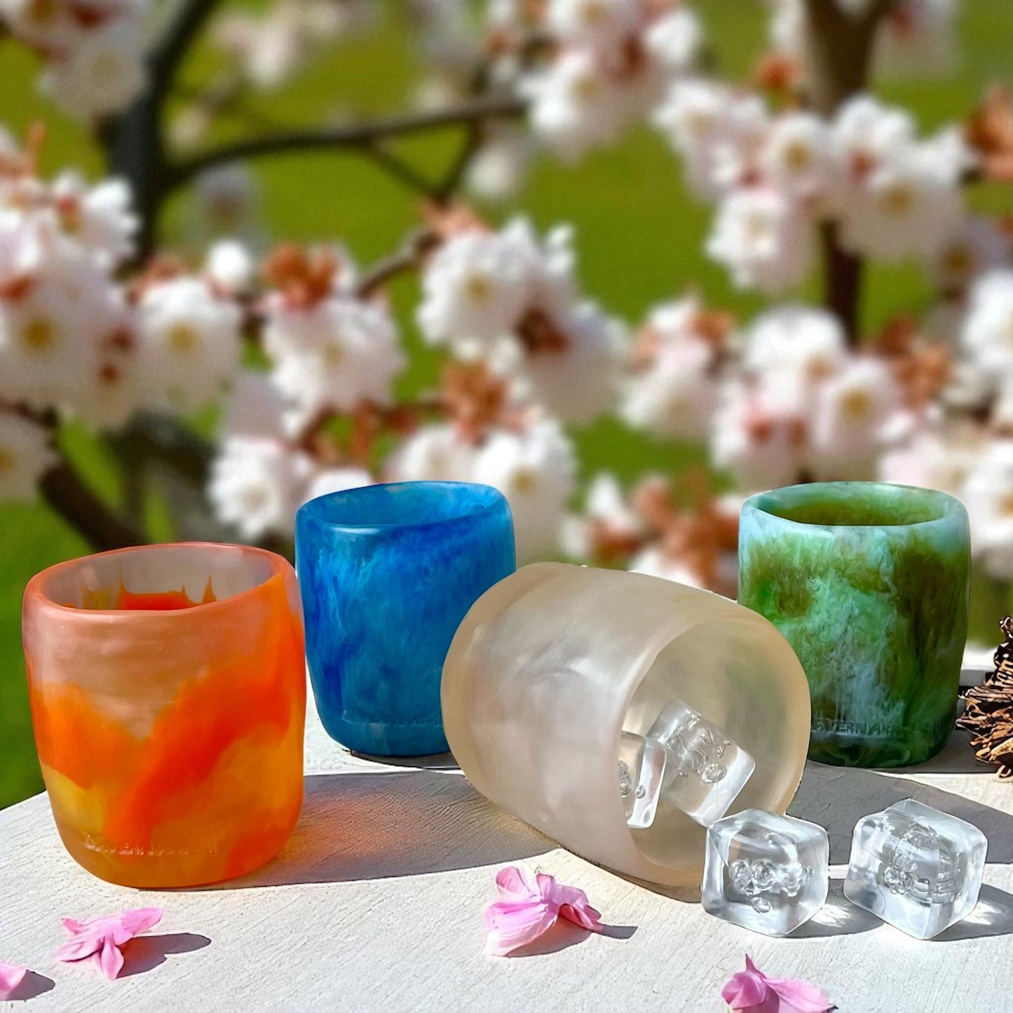 1 VASO Rocka o WHISKY 🥃 en Resina Especial 300 ml.