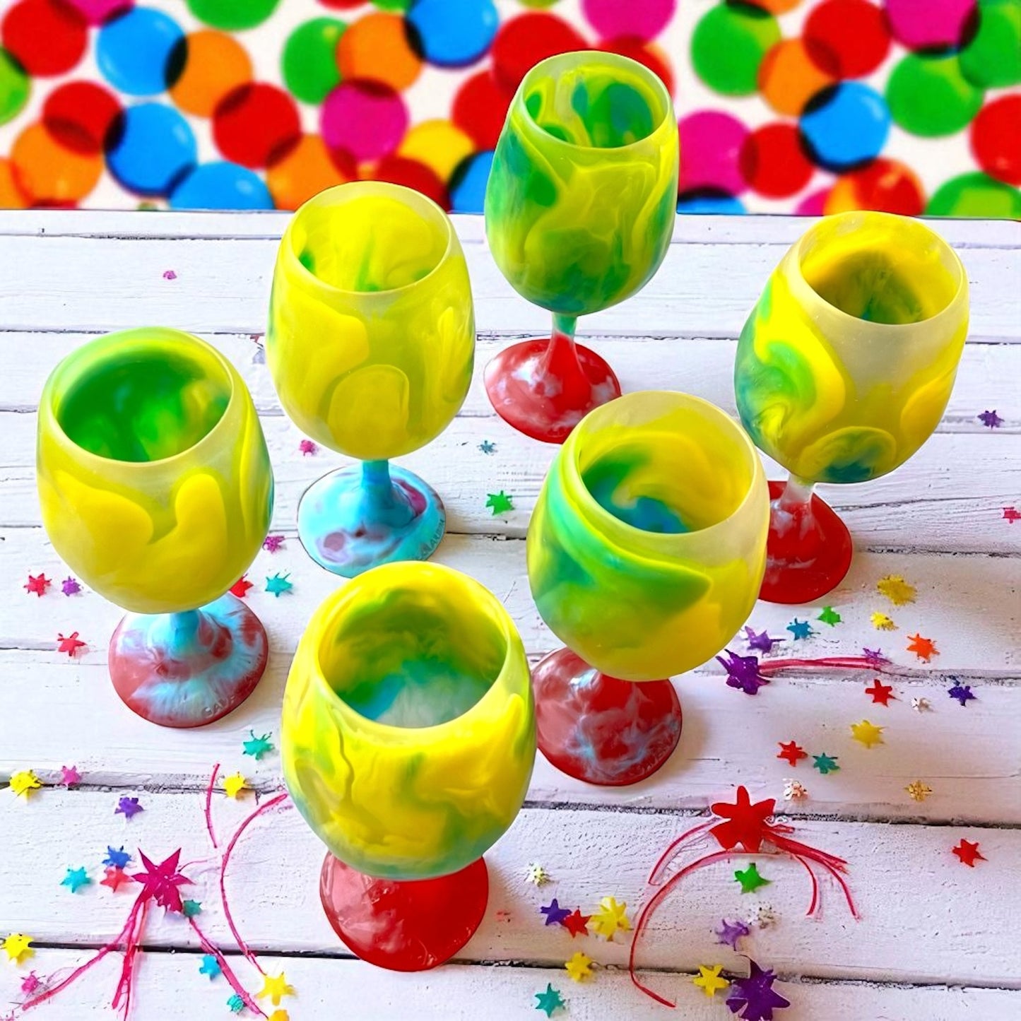 1 COPA de VINO 🍷 Grande en Resina Especial 375 ml.