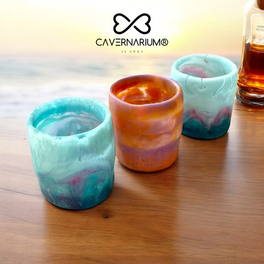 1 VASO Rocka o WHISKY 🥃 en Resina Especial 300 ml.