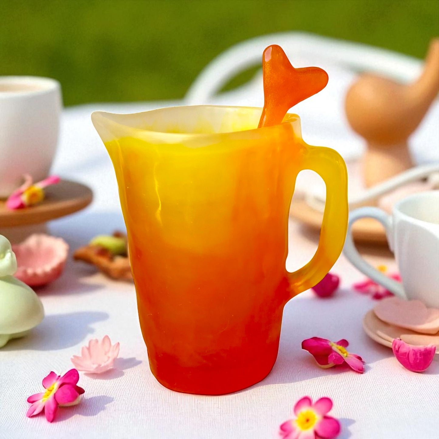 1 JARRA Grande 🫖 Mezclador Corazón ♥️ en Resina Especial 1 Litro