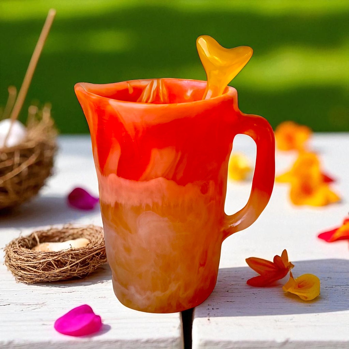 1 JARRA Grande 🫖 Mezclador Corazón ♥️ en Resina Especial 1 Litro