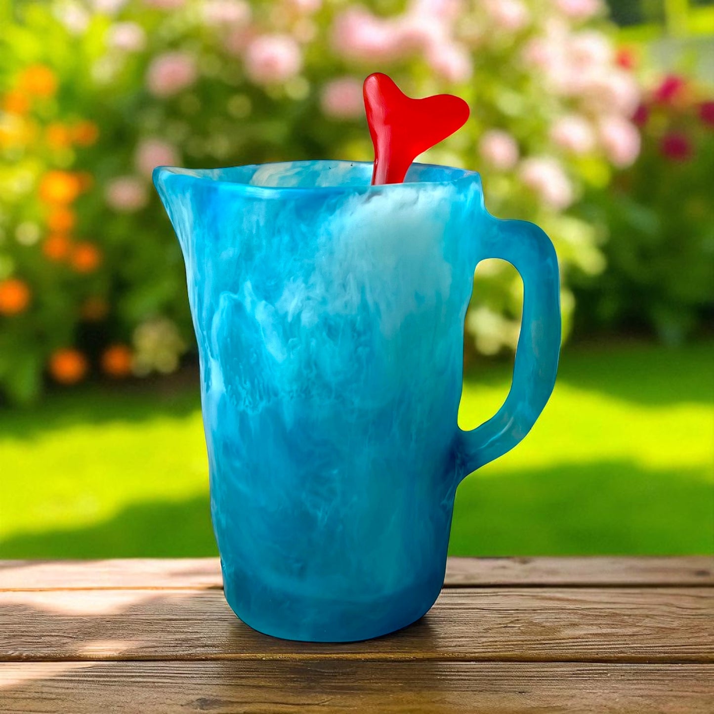 1 JARRA Grande 🫖 Mezclador Corazón ♥️ en Resina Especial 1 Litro