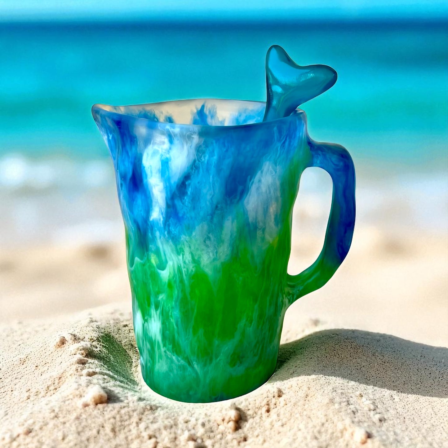 1 JARRA Grande 🫖 Mezclador Corazón ♥️ en Resina Especial 1 Litro