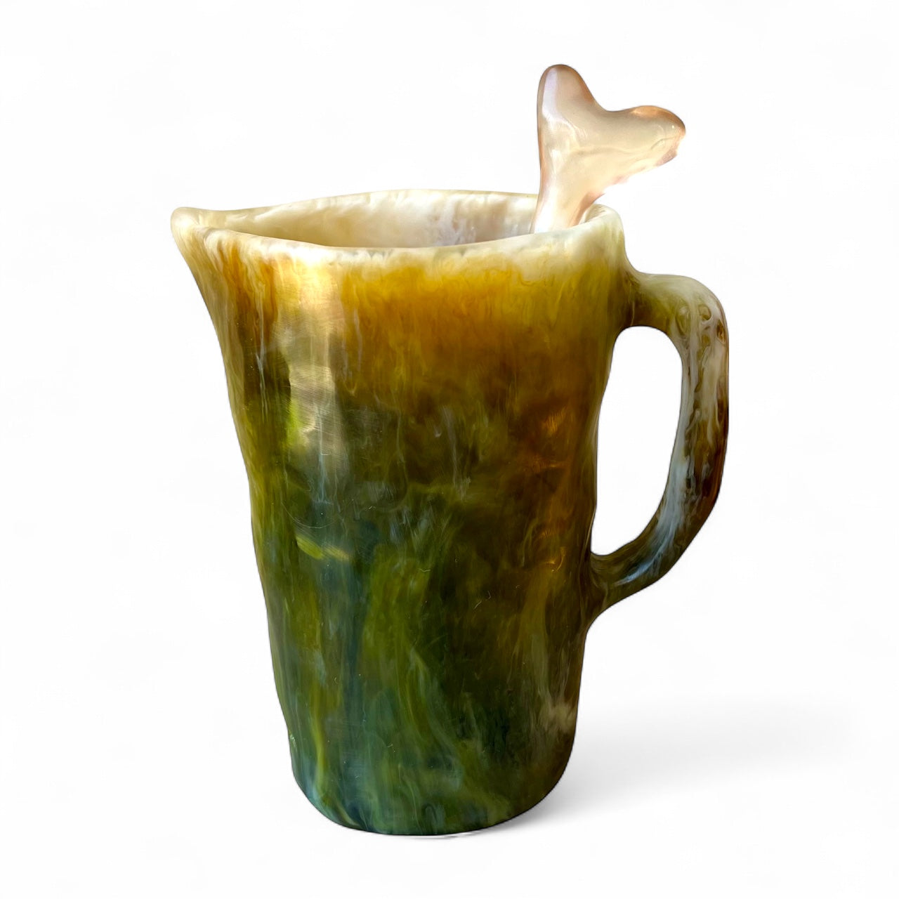 1 JARRA Grande 🫖 Mezclador Corazón ♥️ en Resina Especial 1 Litro