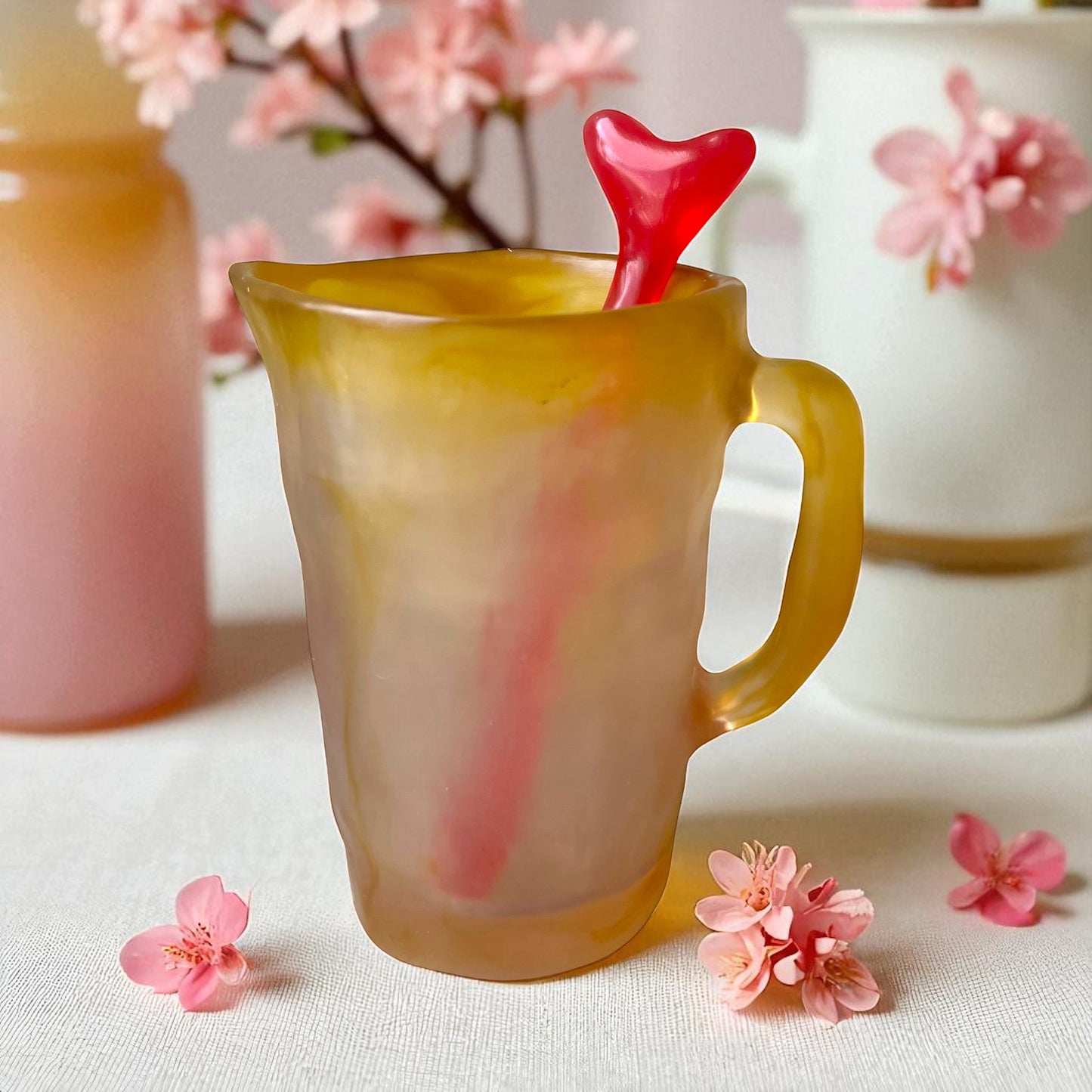 1 JARRA Grande 🫖 Mezclador Corazón ♥️ en Resina Especial 1 Litro