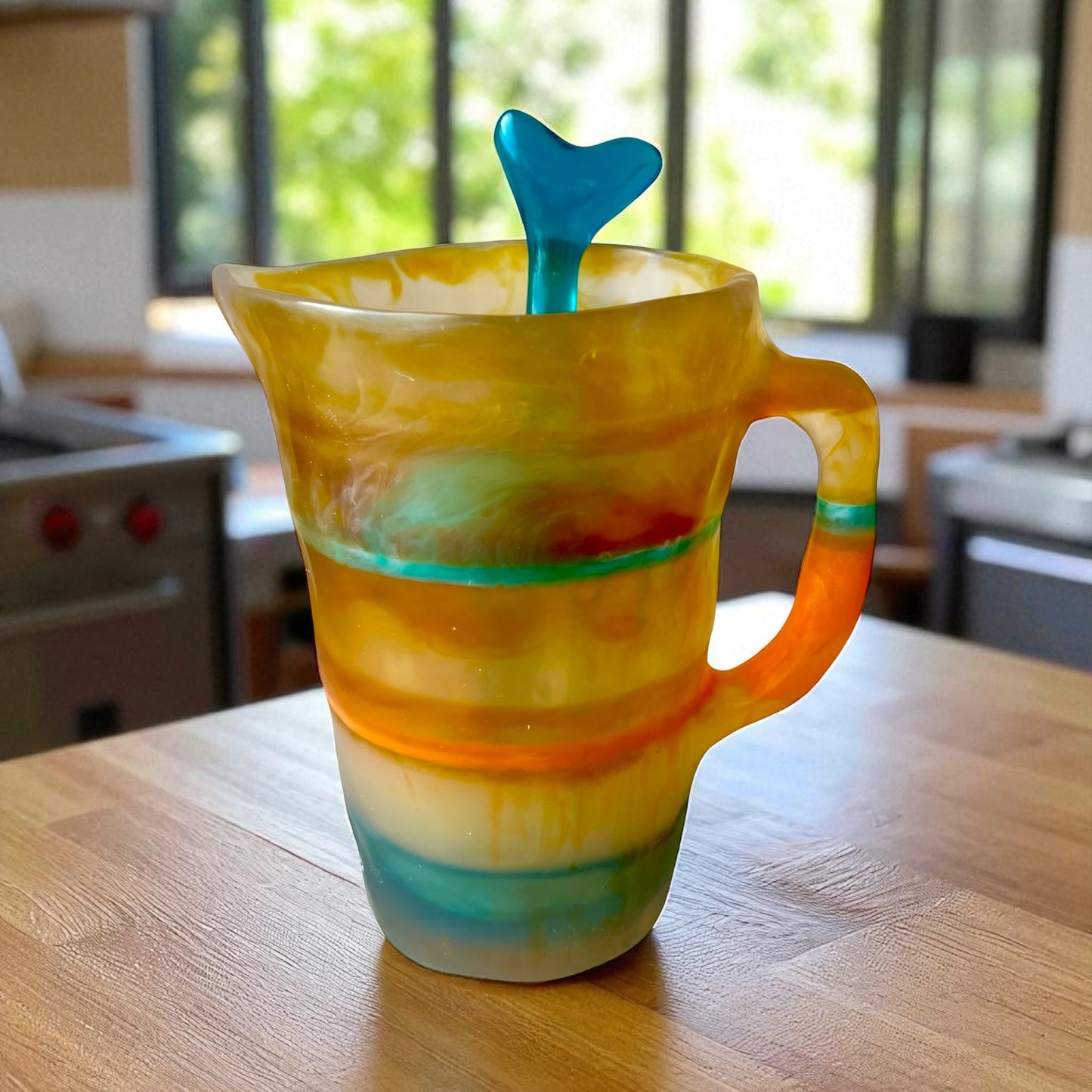 1 JARRA Grande 🫖 Mezclador Corazón ♥️ en Resina Especial 1 Litro