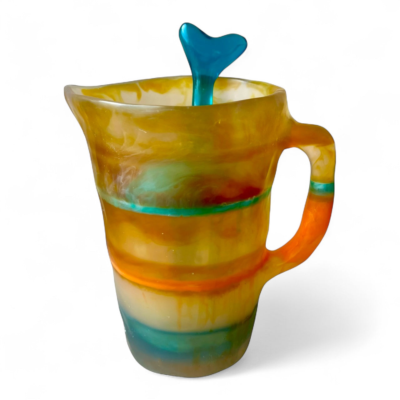 1 JARRA Grande 🫖 Mezclador Corazón ♥️ en Resina Especial 1 Litro