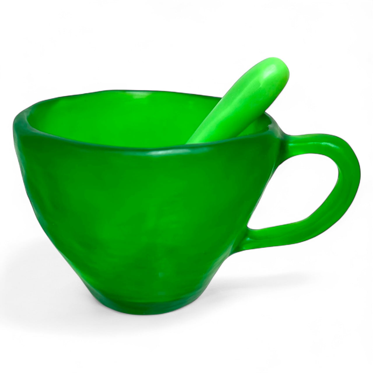 1 POCILLO Grande ☕️ 1 Cuchara en Resina Especial de 375 ml.