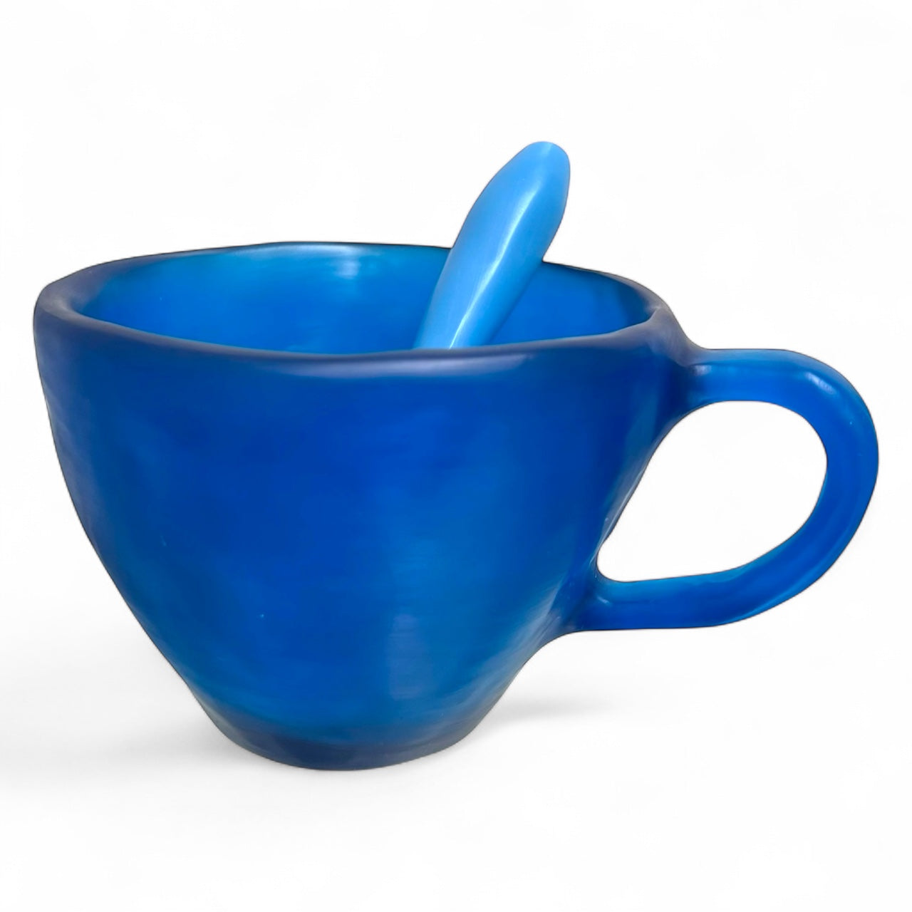 1 POCILLO Grande ☕️ 1 Cuchara en Resina Especial de 375 ml.