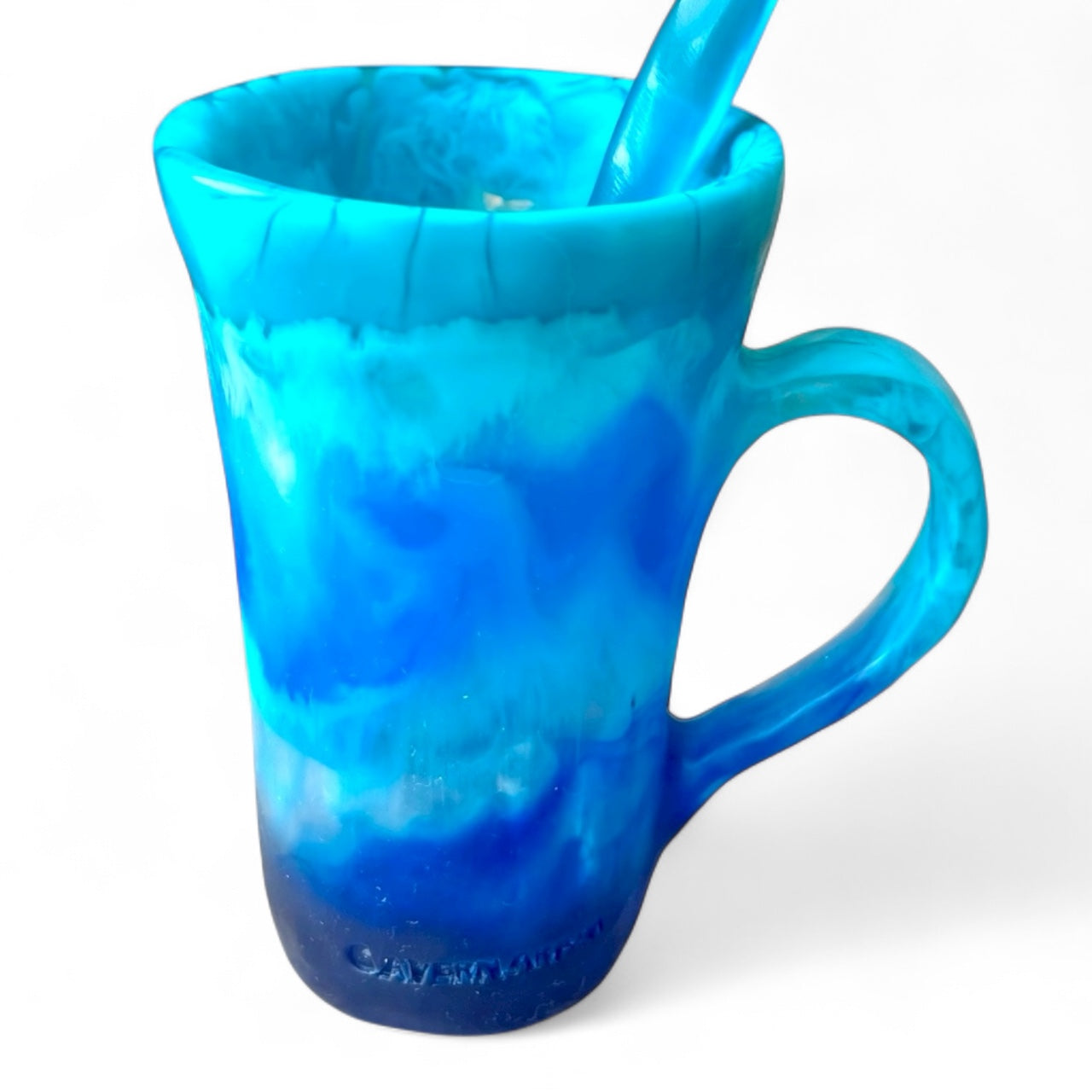 1 POCILLO Mug 🧋 1 Mezclador Corazon en Resina Especial 375 ml